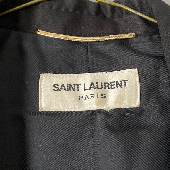 Pre-owned Saint Laurent Black Wool Shawl Collar Tuxedo Blazer. Hedi Slimane era - Picture 4 of 7